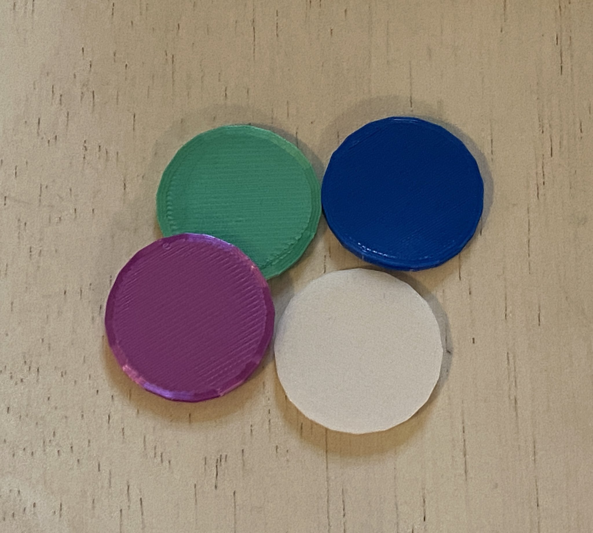 Dấu hiệu đĩa tròn đơn giản cho người chơi DnD (25.4 mm)