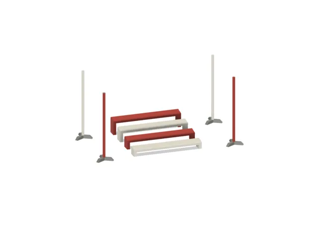 Bệ nhảy dài mini cho chó agility tỷ lệ 1:10