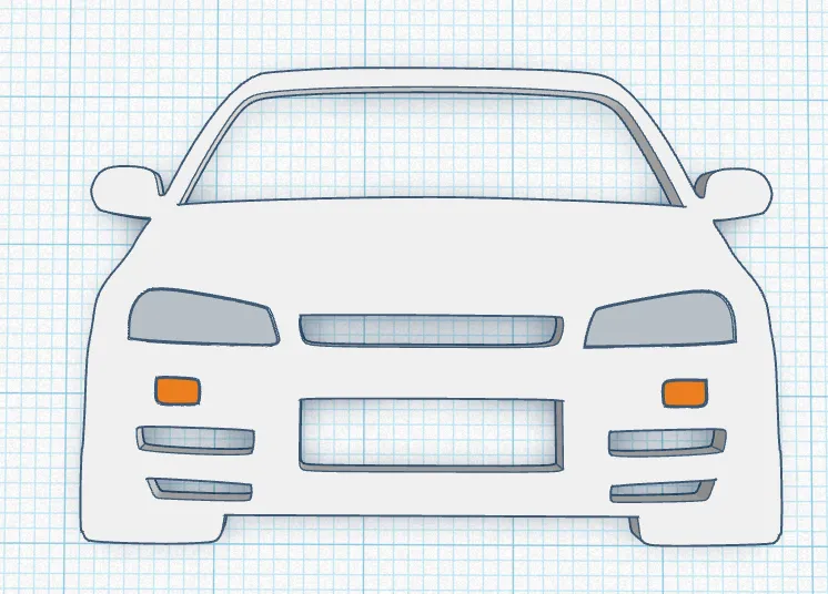 Móc khóa hình xe Nissan Skyline R34 độc đáo