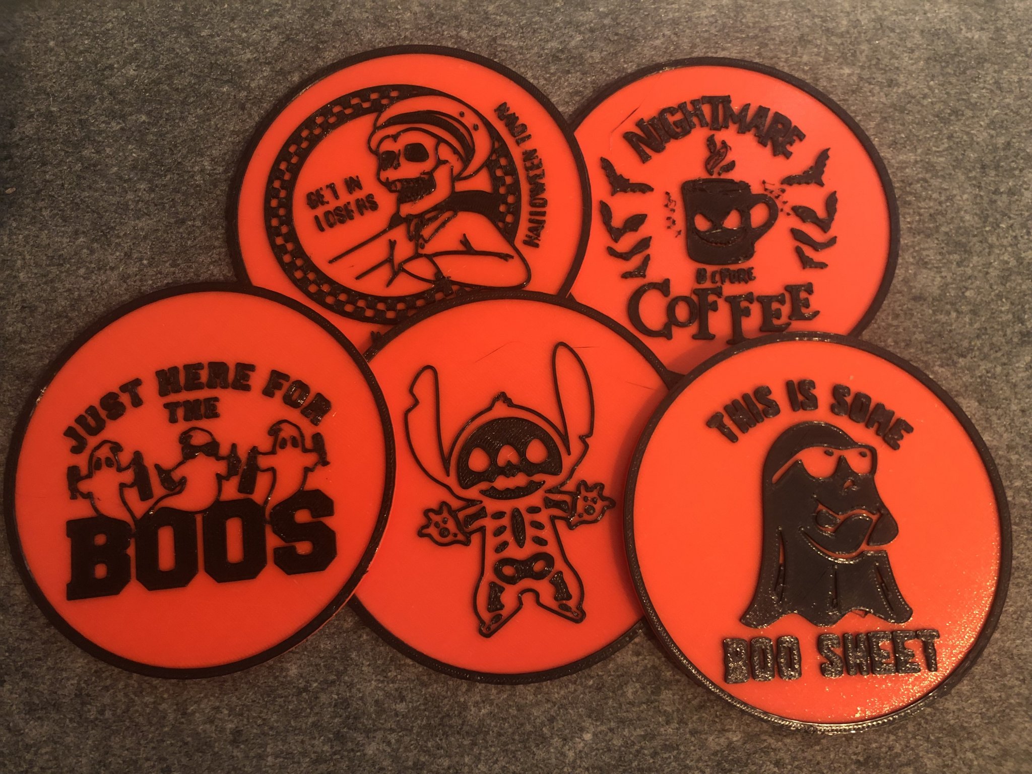 Bộ lót ly Halloween cho bữa tiệc của bạn