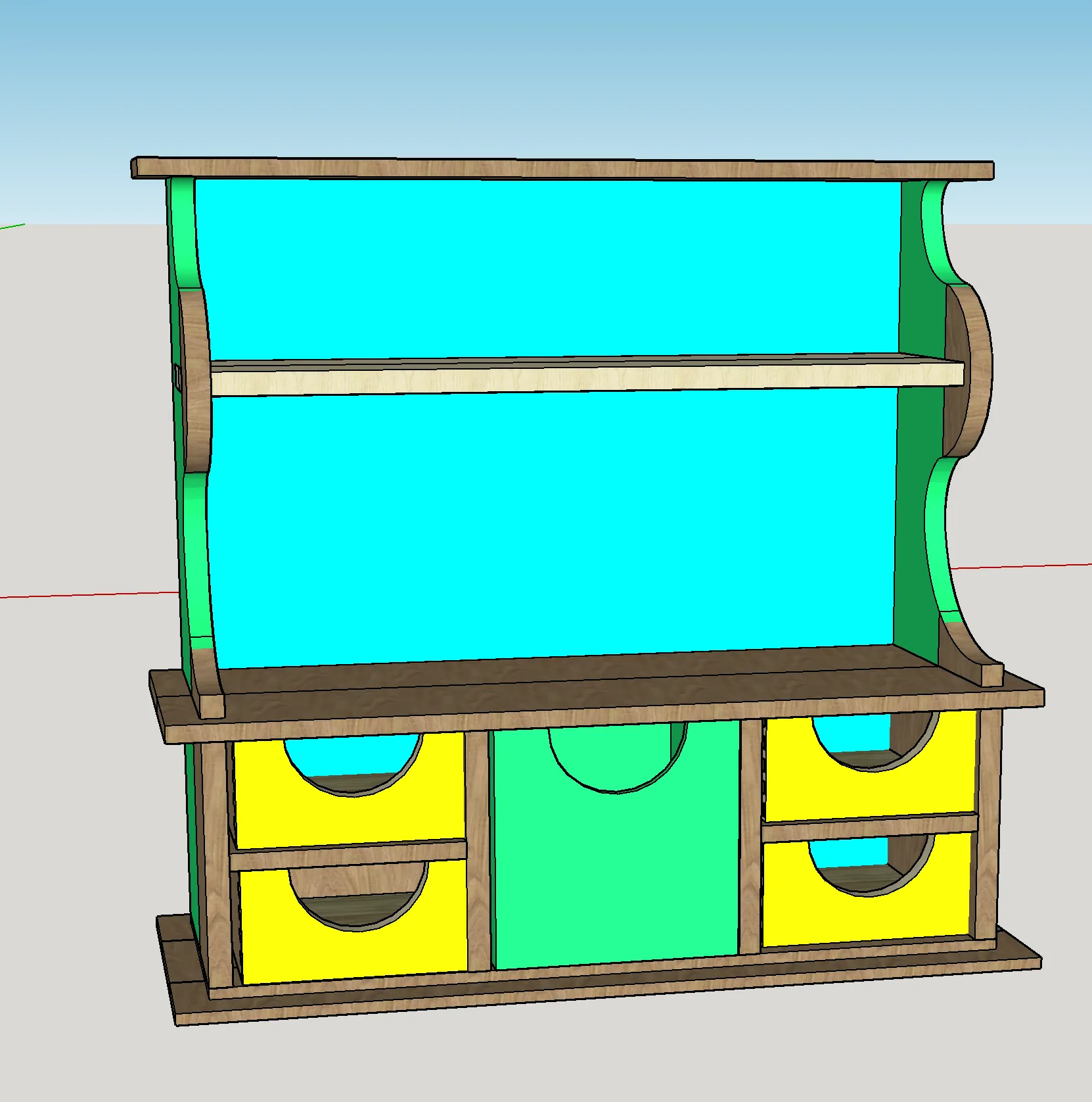 Giá đỡ tổ chức với 5 ngăn và 3 kệ GT113