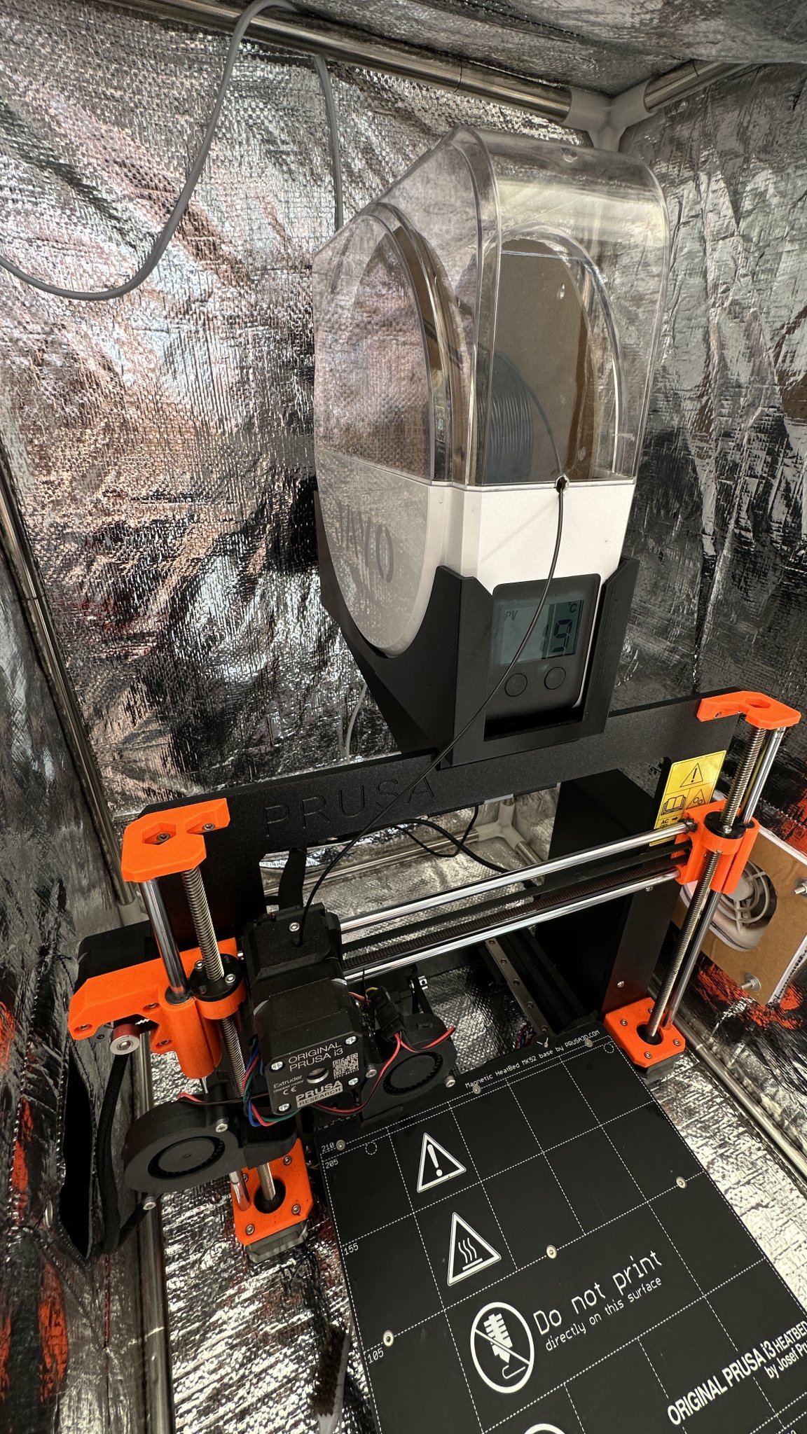 Giá đỡ cuộn filament cho hộp khô Sunlu trên MK3S+