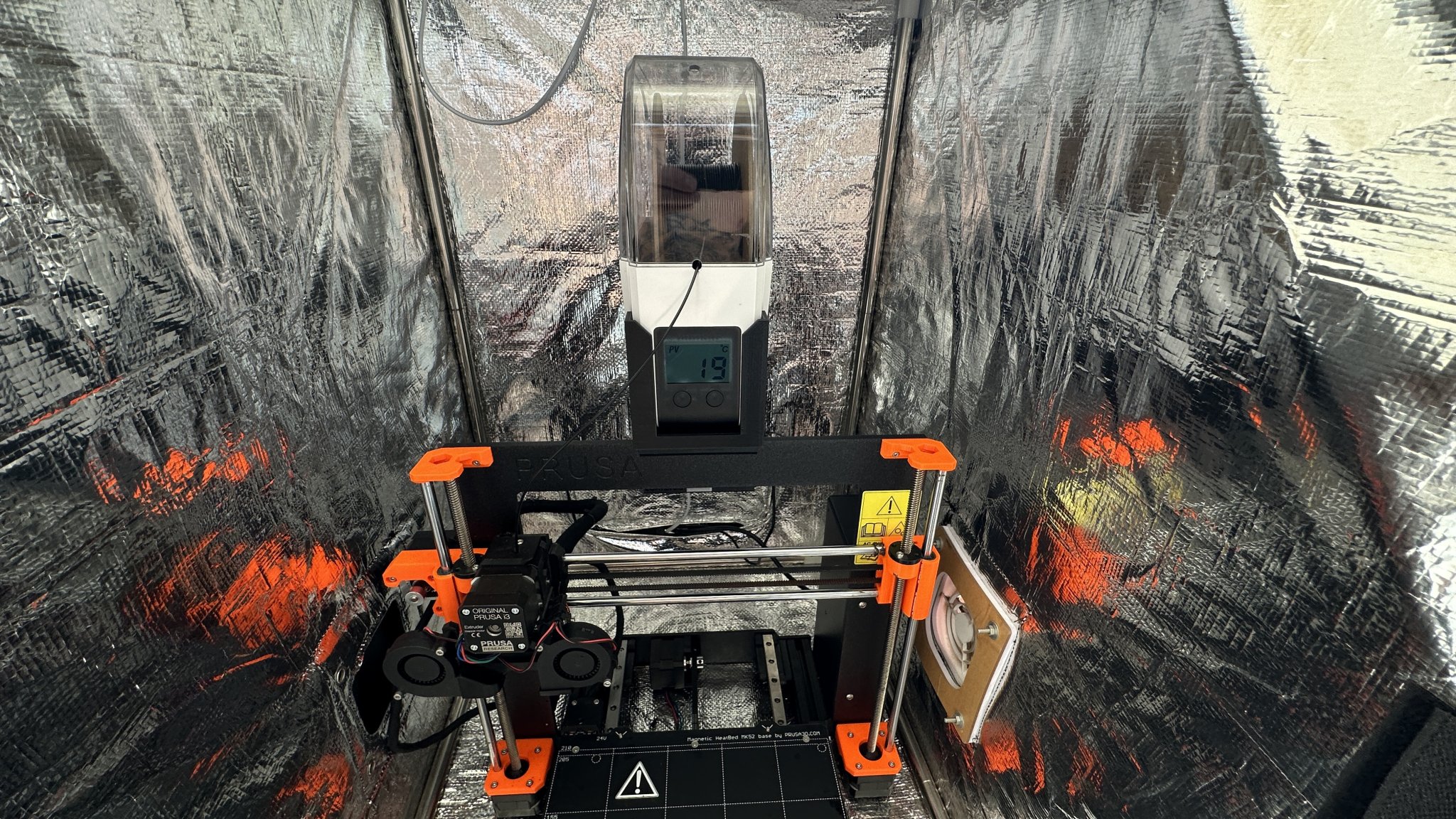 Giá đỡ cuộn filament cho hộp khô Sunlu trên MK3S+