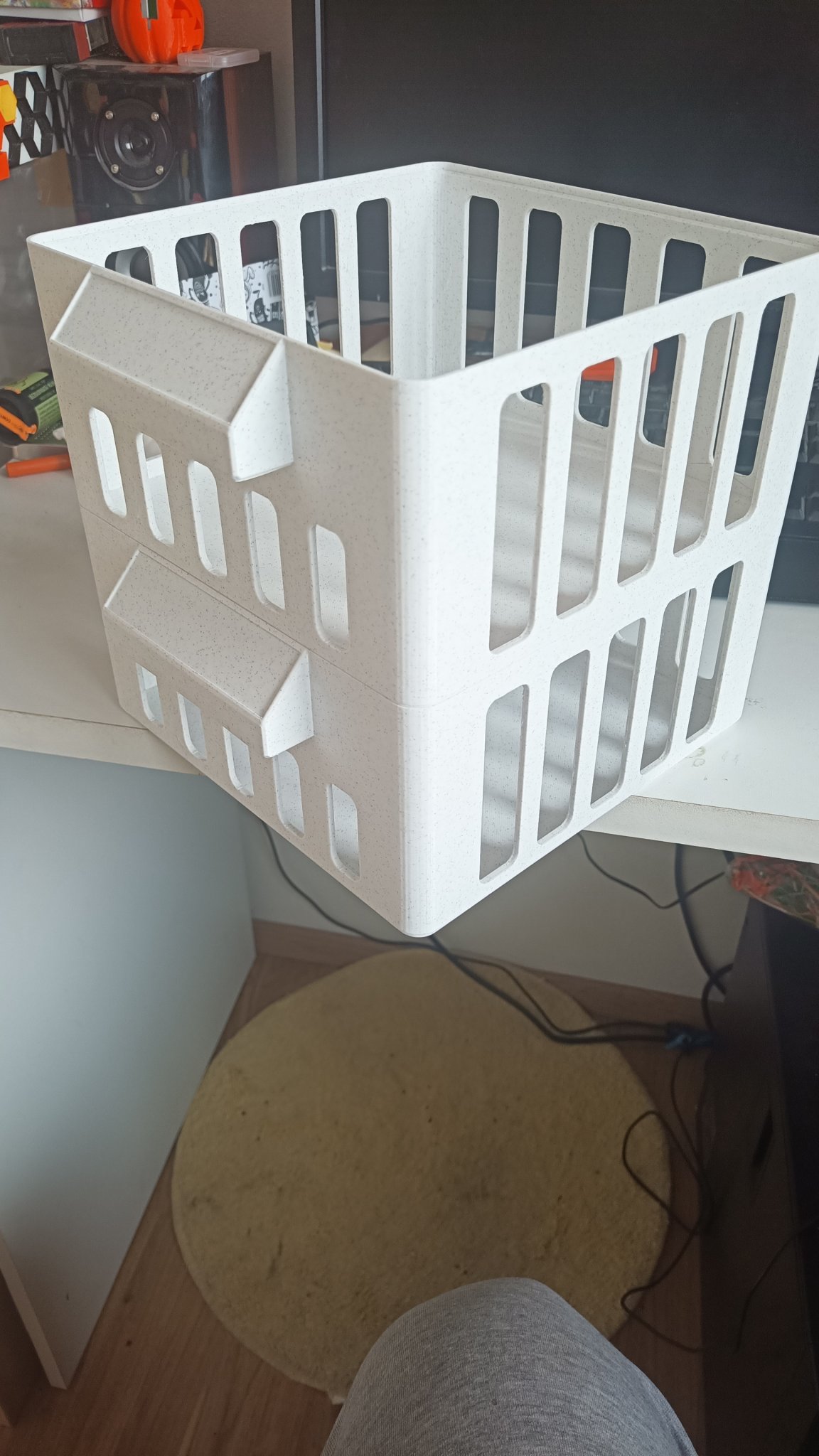 Giỏ đựng đồ có thể xếp chồng với chỗ để nhãn