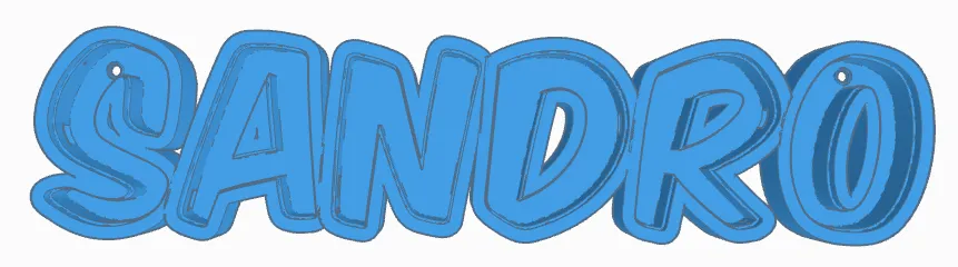 Đèn LED tên "SANDRO" in 3D cho trẻ em