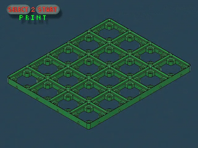 Giá đỡ tổ chức bàn Gridfinity 5x4 với nền Skelet