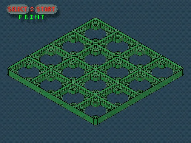 Bảng tổ chức Gridfinity 4x4 với đế Skelet