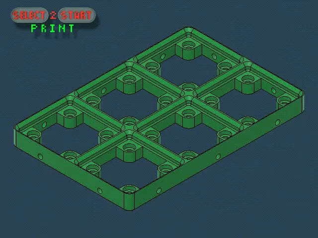 Giá đỡ tổ chức Gridfinity Skelet 3x2 cho bàn làm việc