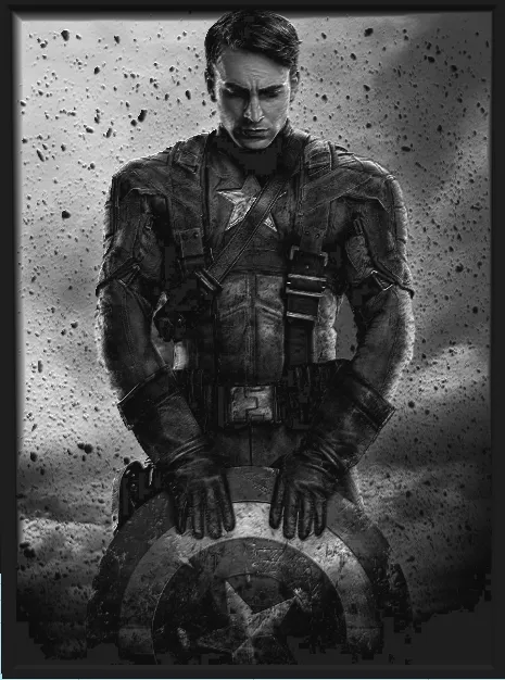 Mô hình lithophane Captain America ấn tượng