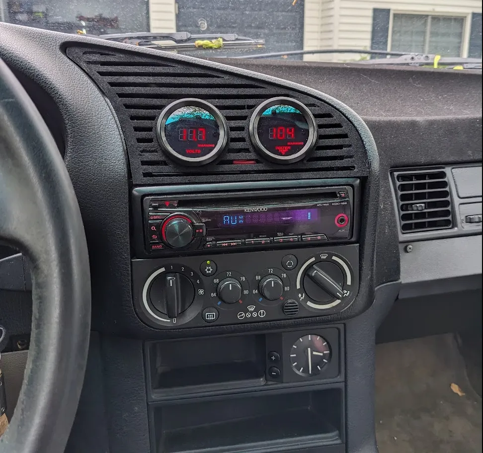 Vent trung tâm thay thế cho BMW e36 với đồng hồ 52mm