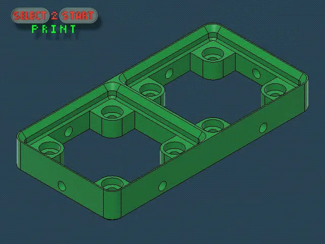 Bệ Gridfinity Skelet 2x1 cho hệ thống tổ chức