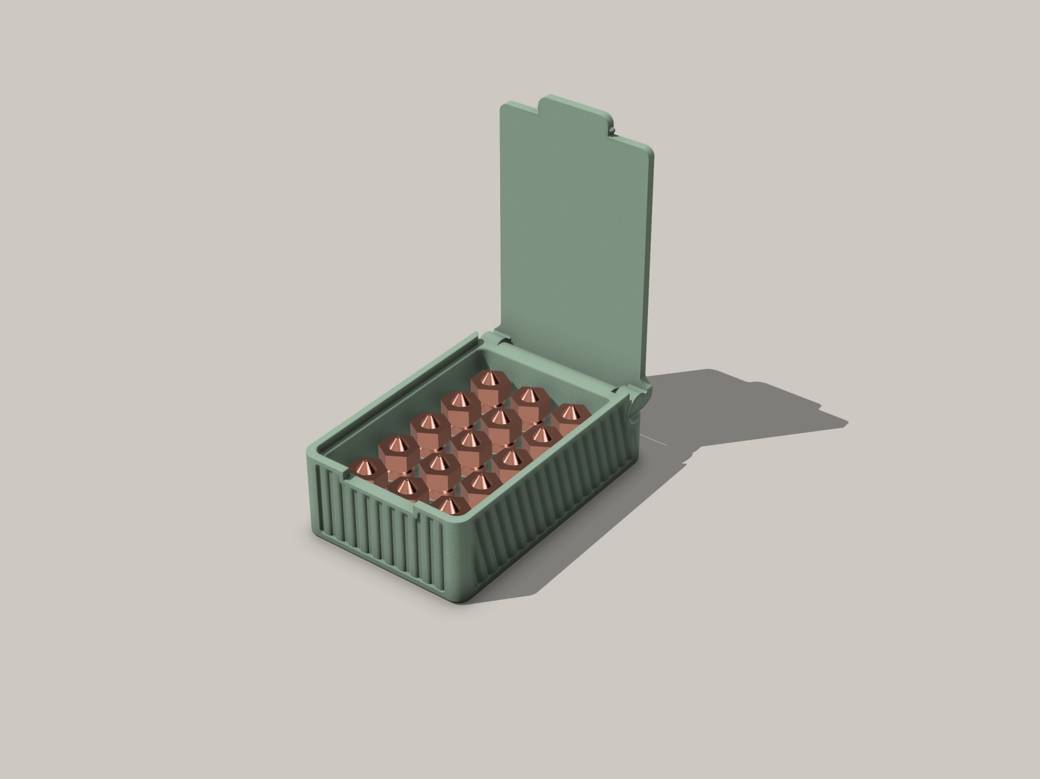 Hộp chứa vòi phun nhỏ gọn với nắp khóa snap-lock