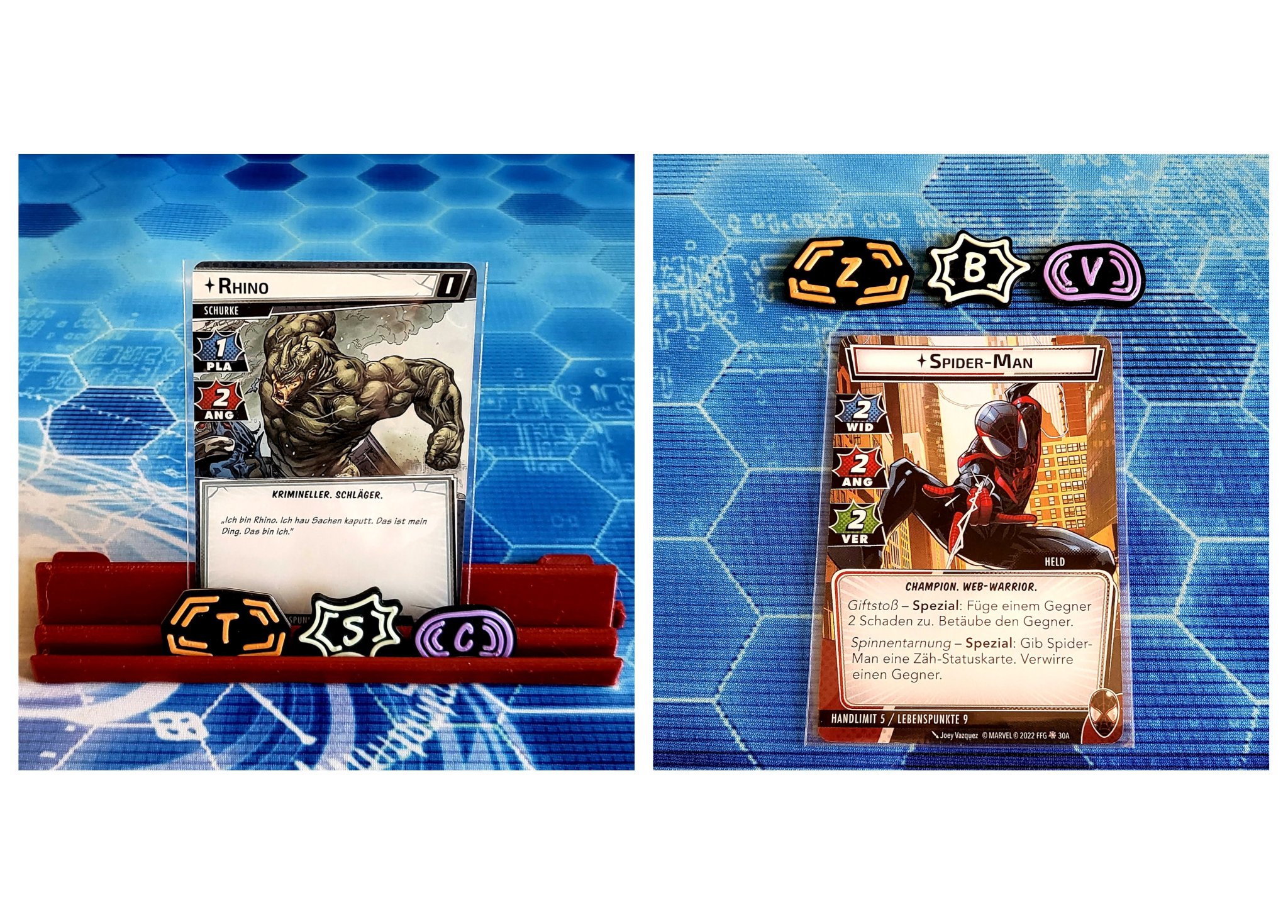 Bộ đếm trạng thái Marvel Champions thay thế thẻ STUNNED/CONFUSED/...