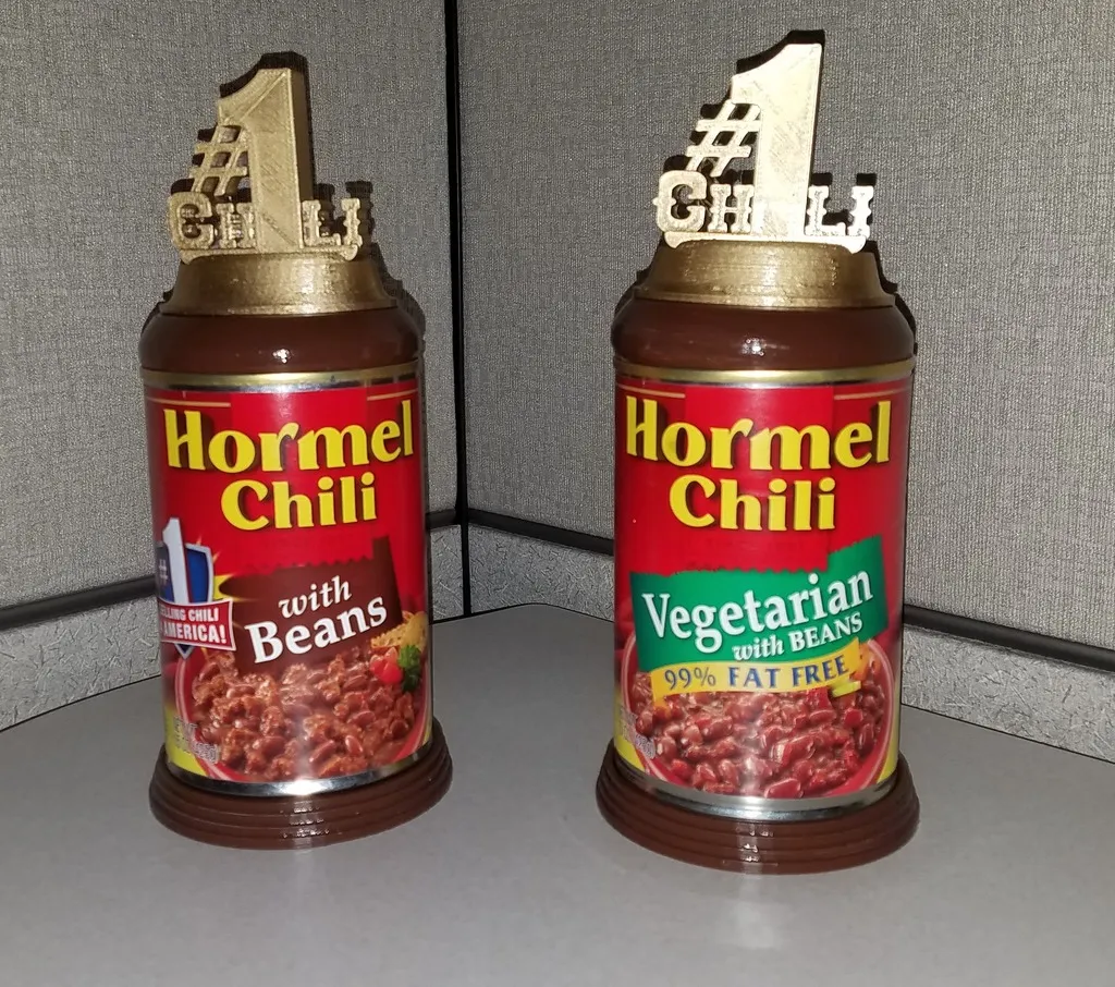 Cúp giải thưởng hình hộp đựng súp và ớt