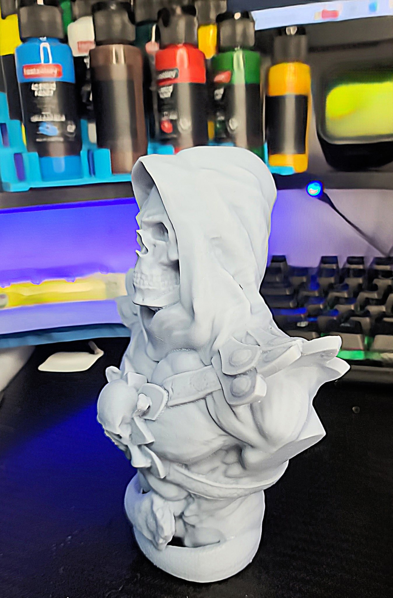 Tượng đầu Skeletor độ phân giải cao hỗ trợ in 3D