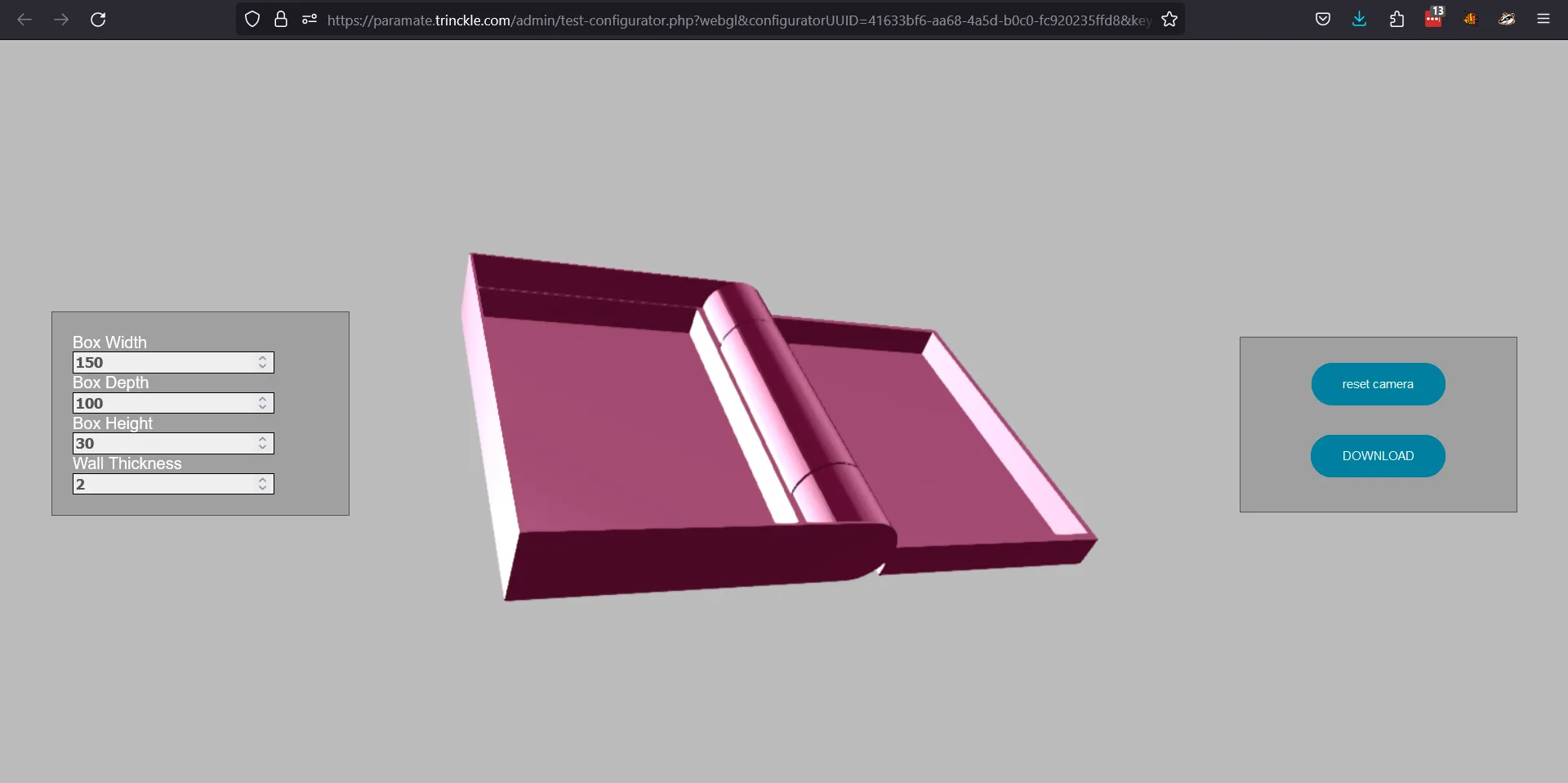 Tùy chỉnh vỏ in tại chỗ trực tuyến bằng trCAD