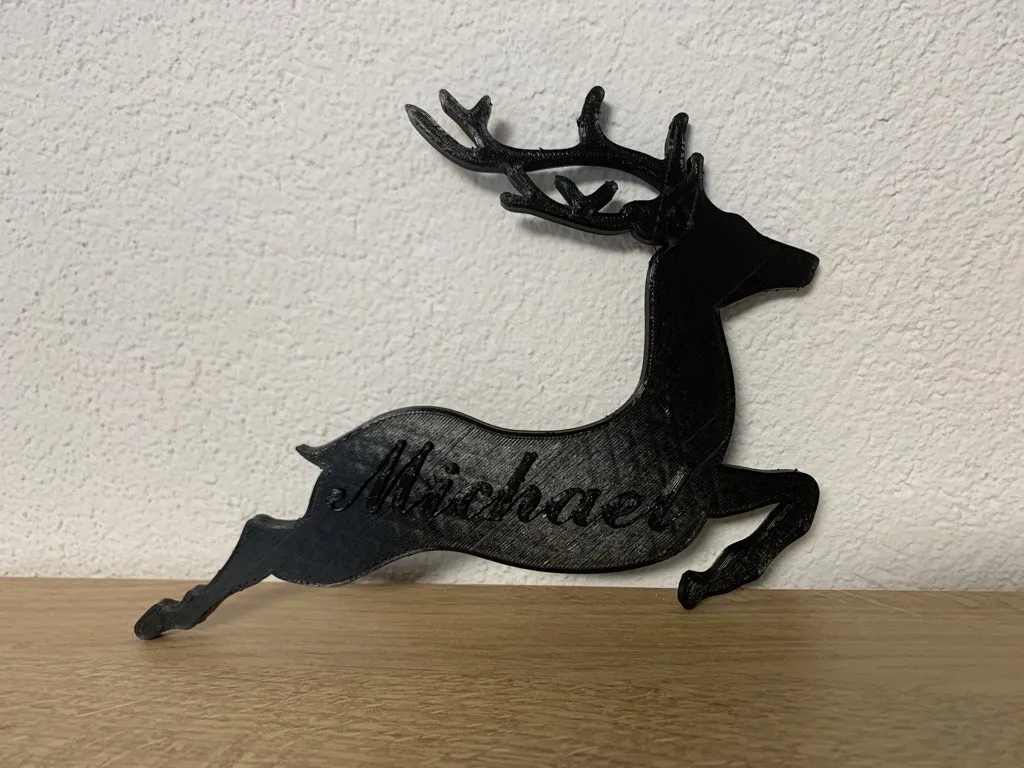 Silhouette tuần lộc trang trí Giáng Sinh