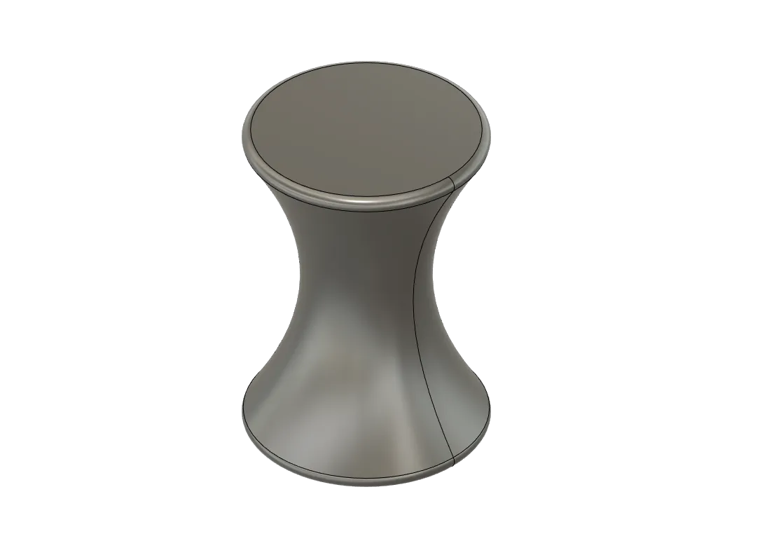 Bộ bàn và ghế hình đồng hồ cát đơn giản, uốn cong