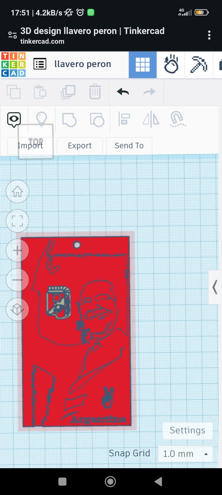 Llavero justicilista của Juan Domingo Perón