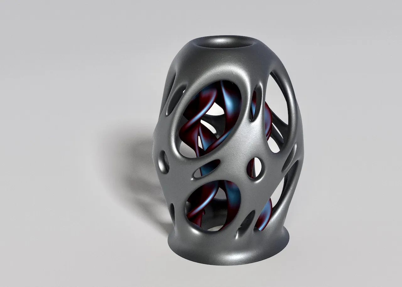 Điêu khắc hình xoắn ốc trong hình dạng trứng trừu tượng