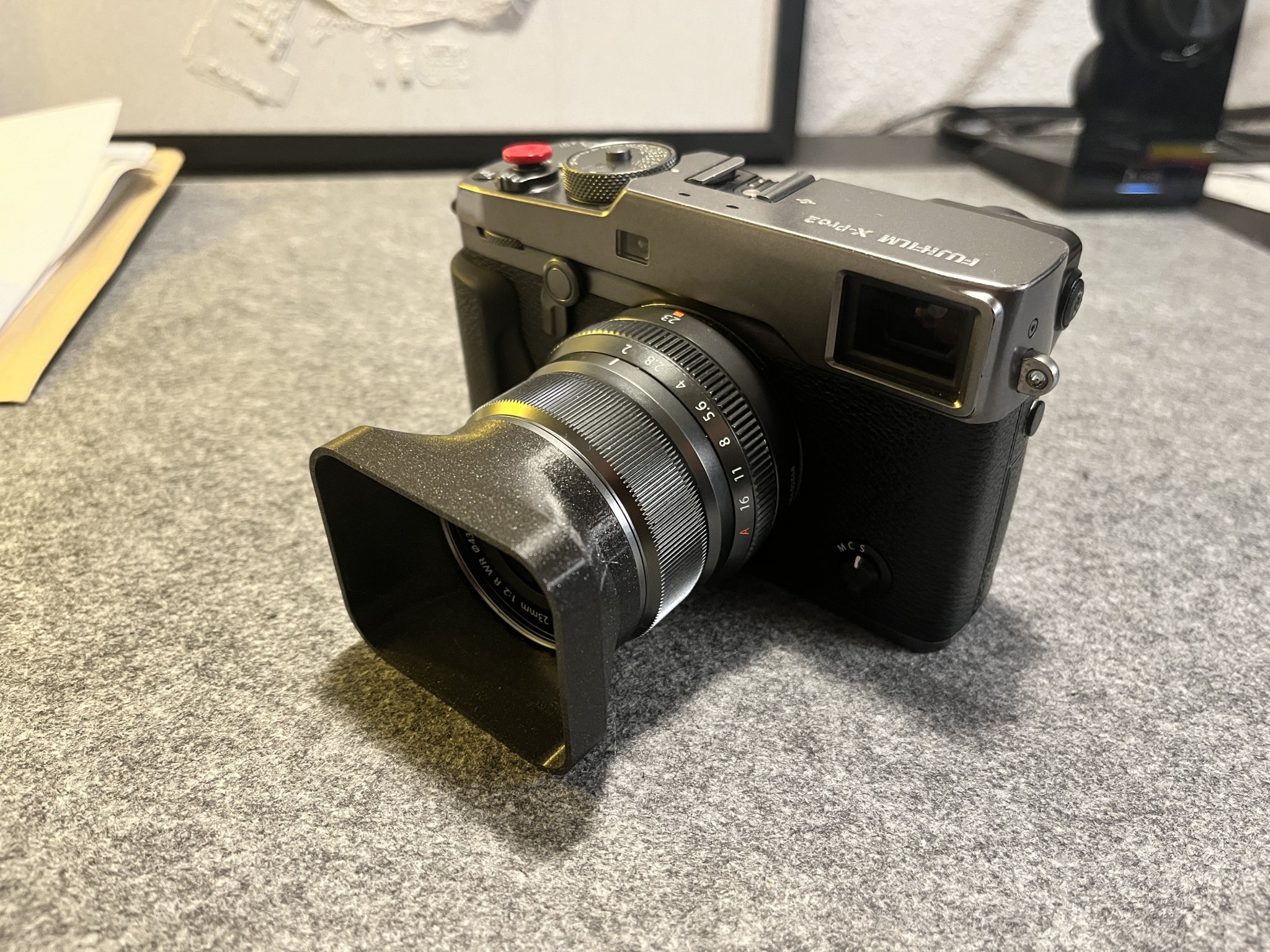 Nắp chụp vuông cho ống kính Fujinon 23mm f2