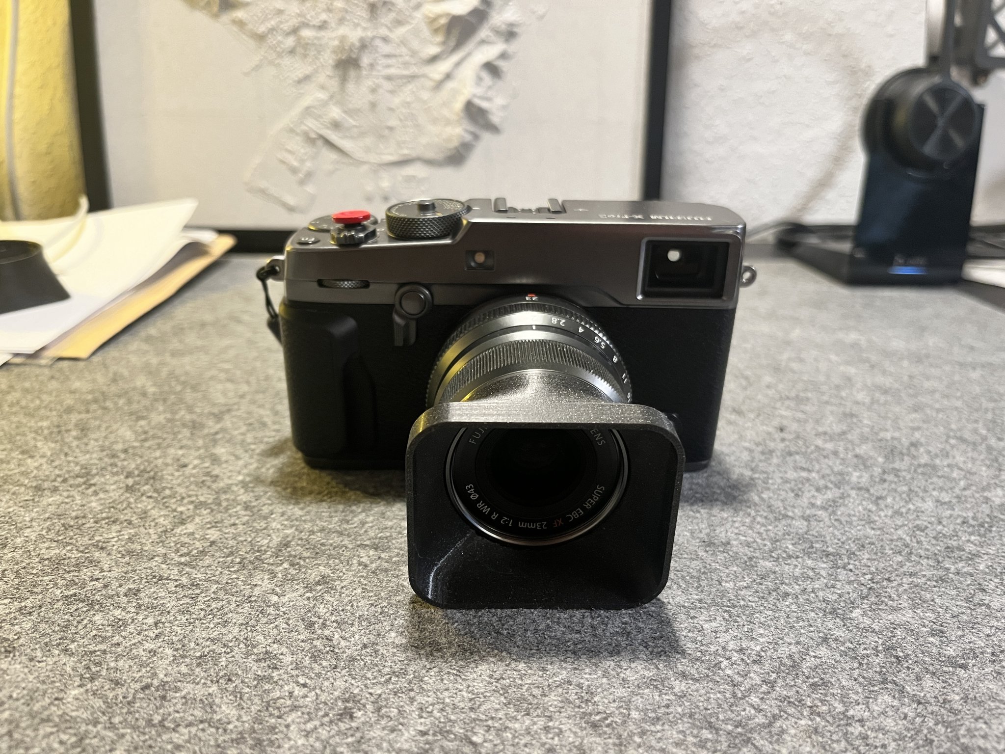 Nắp chụp vuông cho ống kính Fujinon 23mm f2