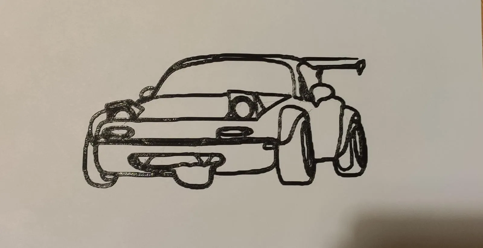 Mô hình xe Mazda Miata MX-5 NA treo tường 2D