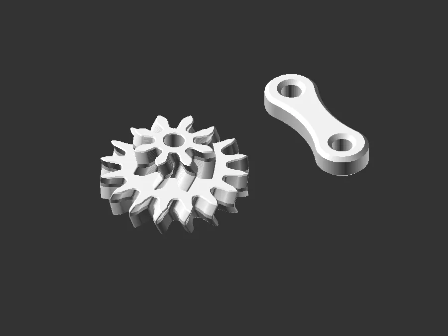 Hệ thống bánh răng tùy chỉnh cho trục ∅2mm