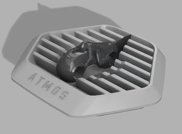 Bìa Atmos Evo phiên bản Tron với mô hình xe máy