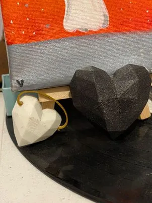 Dây chuyền hình trái tim phong cách low poly