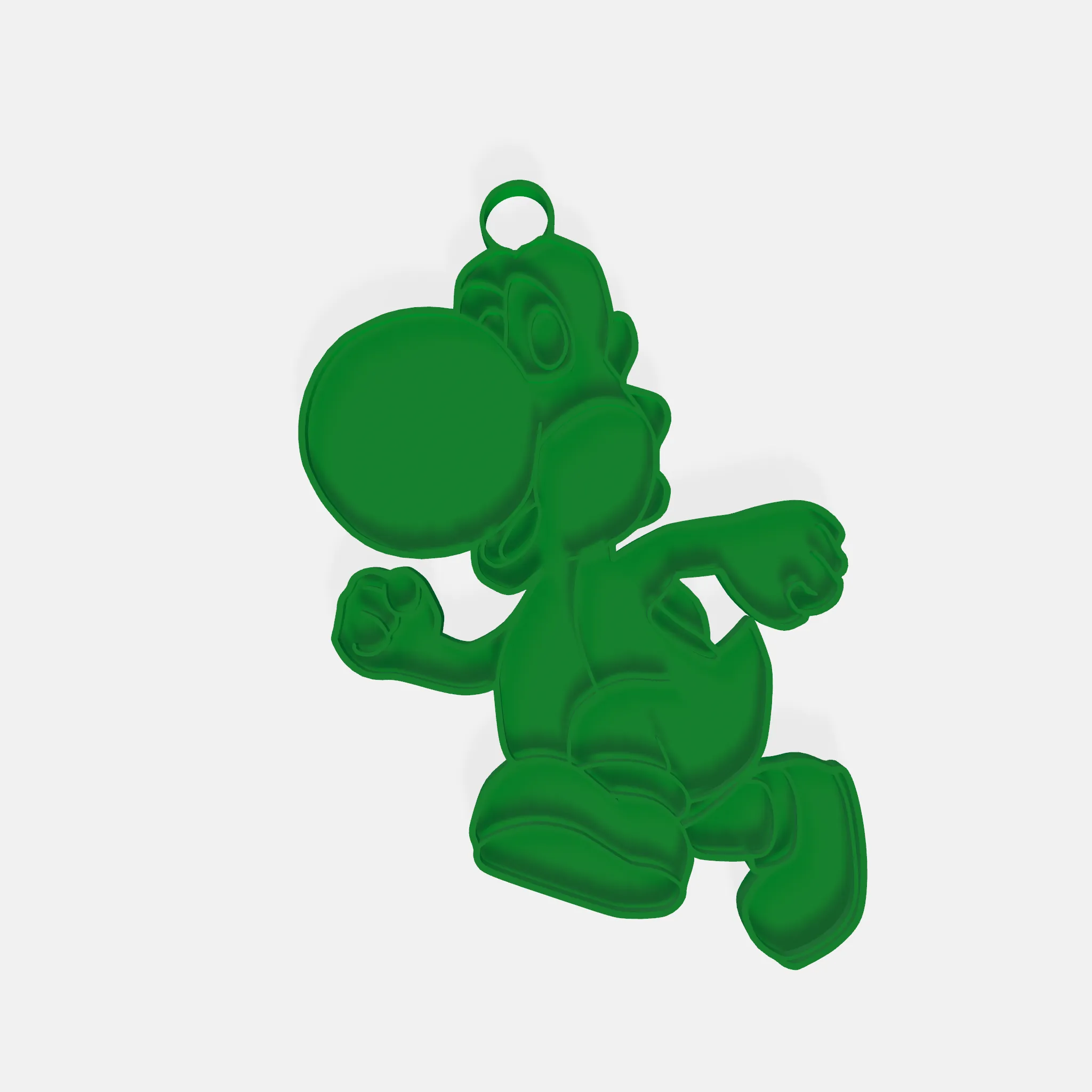 Dây chuyền/chìa khóa Yoshi dễ in bằng nhựa màu đen