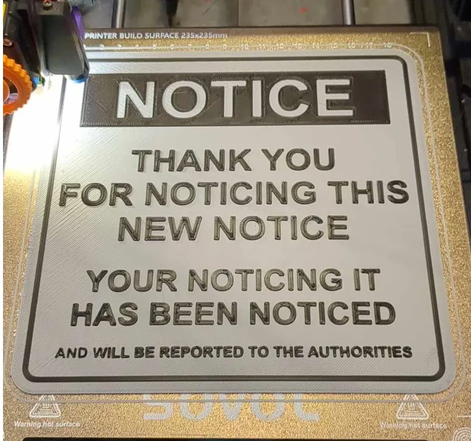 Biển báo hài hước: Thông báo thông báo