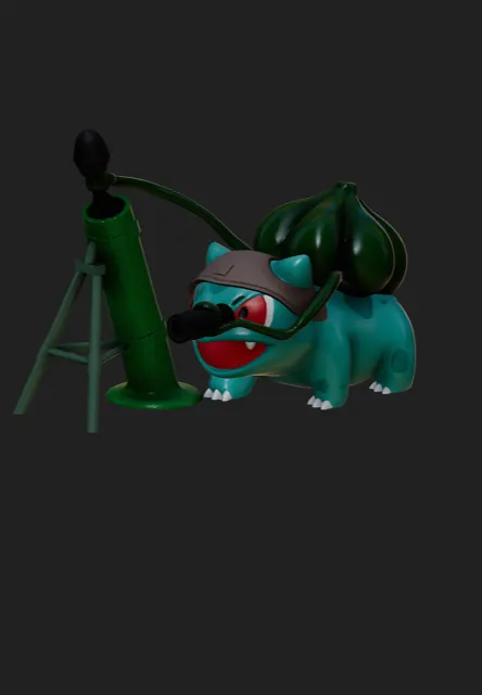 Nhân vật Bulbasaur quân sự mô phỏng 3 phần lắp ghép