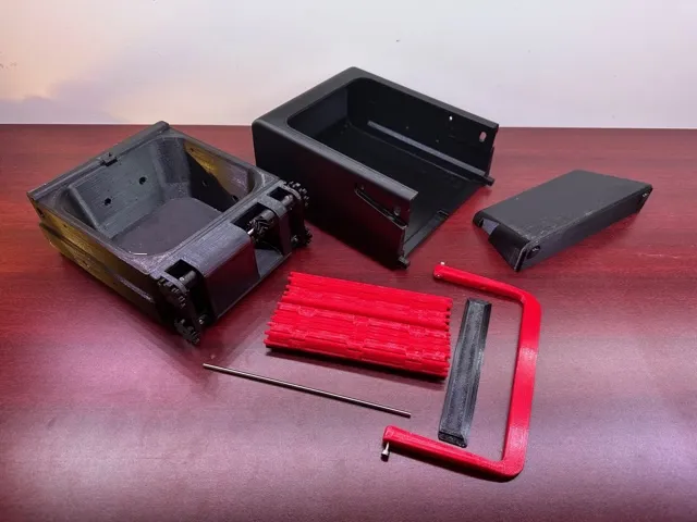 Thùng chứa cửa chớp tự động với lò xo và giảm chấn