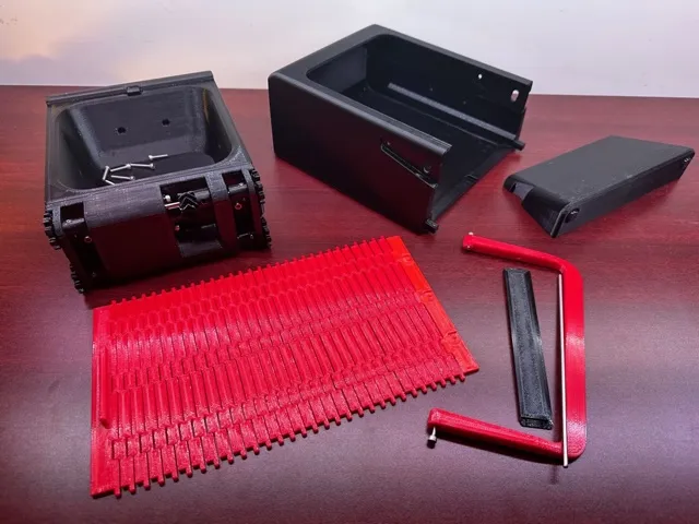 Thùng chứa cửa chớp tự động với lò xo và giảm chấn