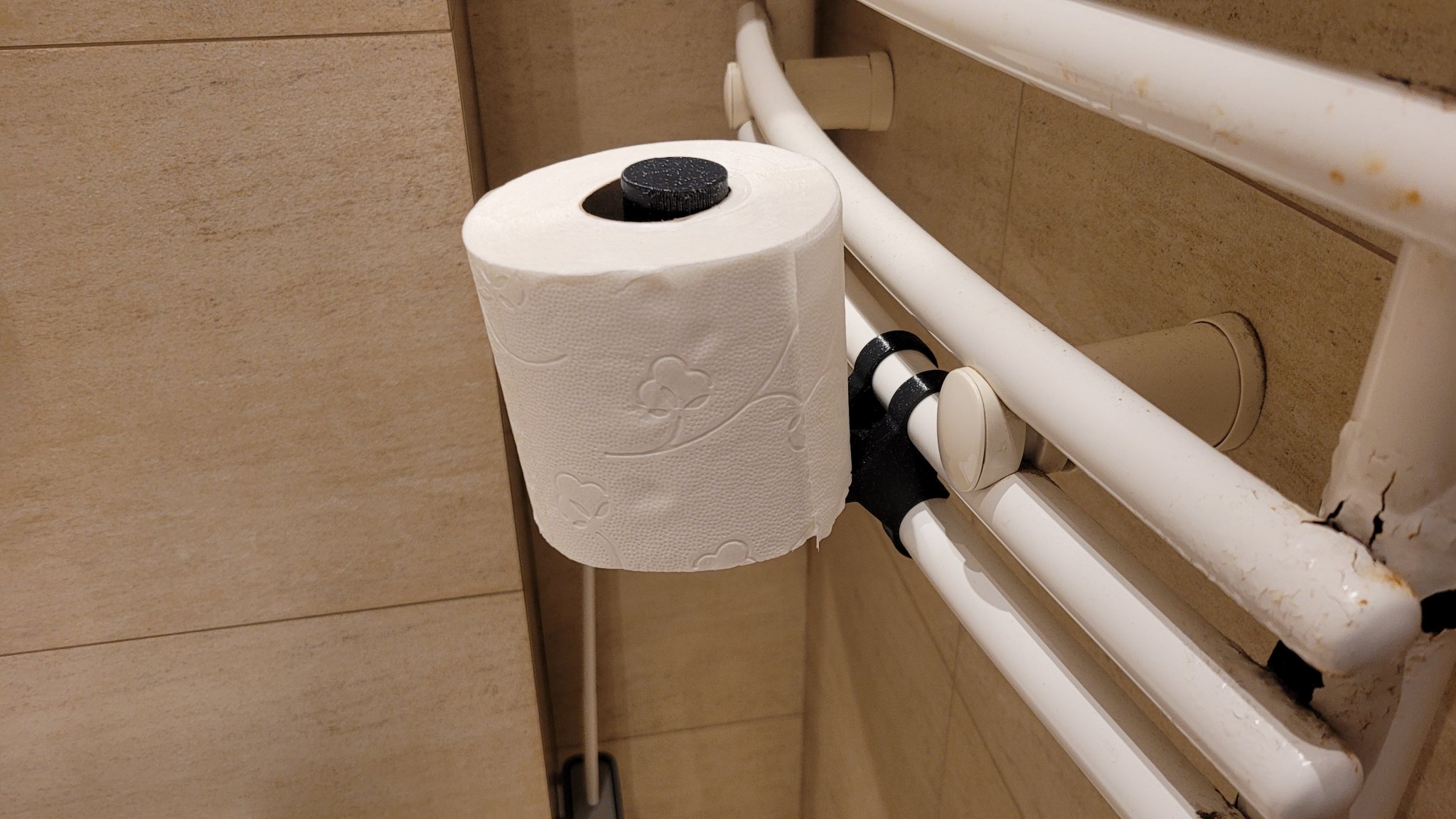 Giá đỡ giấy vệ sinh gắn tường cho bộ tản nhiệt phòng tắm