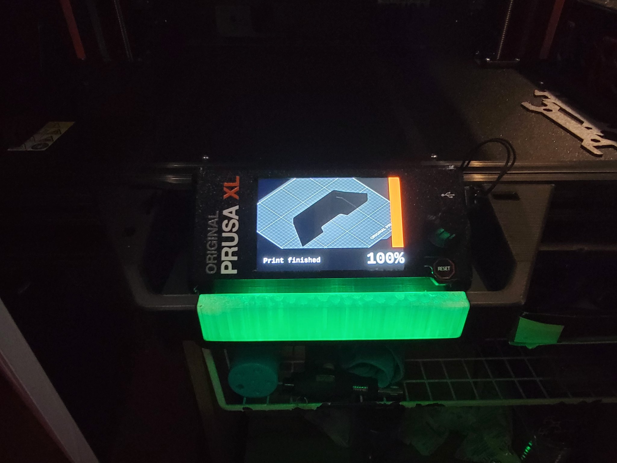 Bộ bảo vệ màn hình Prusa XL của Guym với đèn LED xuyên sáng