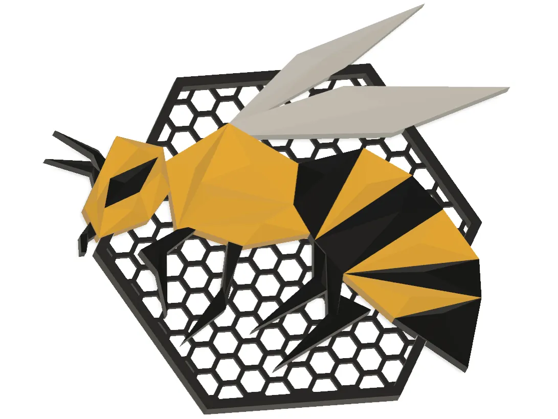 Bọ cạp trong tổ ong 3D đa sắc màu