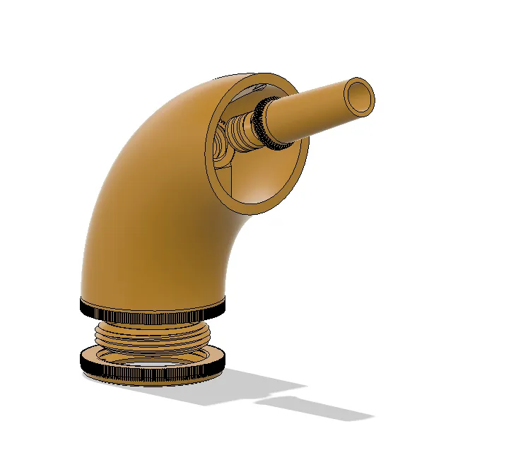 Mouthpiece tuba 90 độ Alcon 23 kiểu macaroni