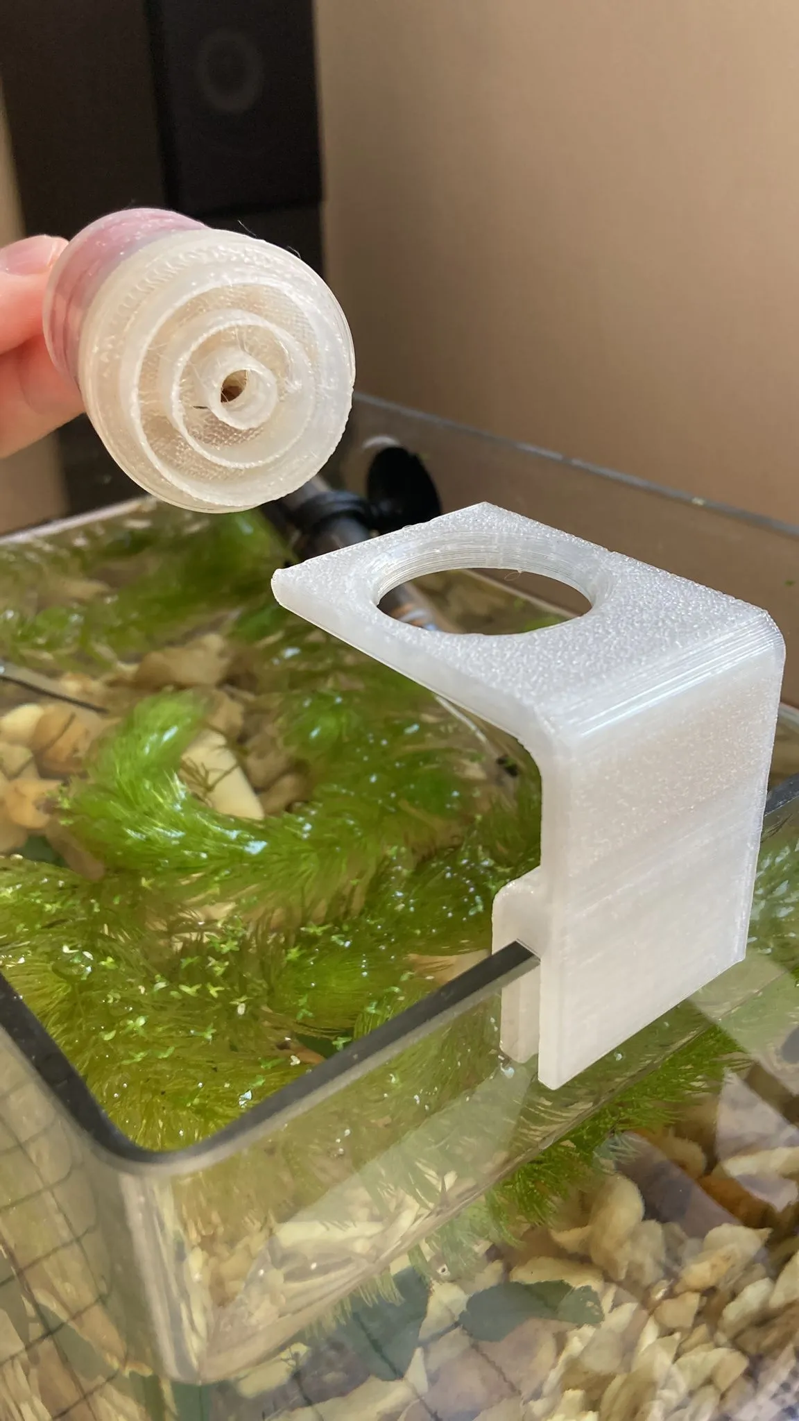 Bộ lọc đơn giản cho bể cá kết nối với bơm nhỏ