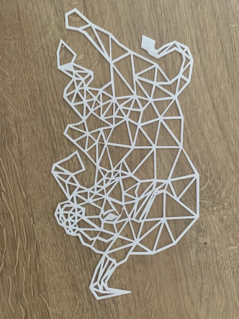 Silhouette con bò nghệ thuật trang trí tường