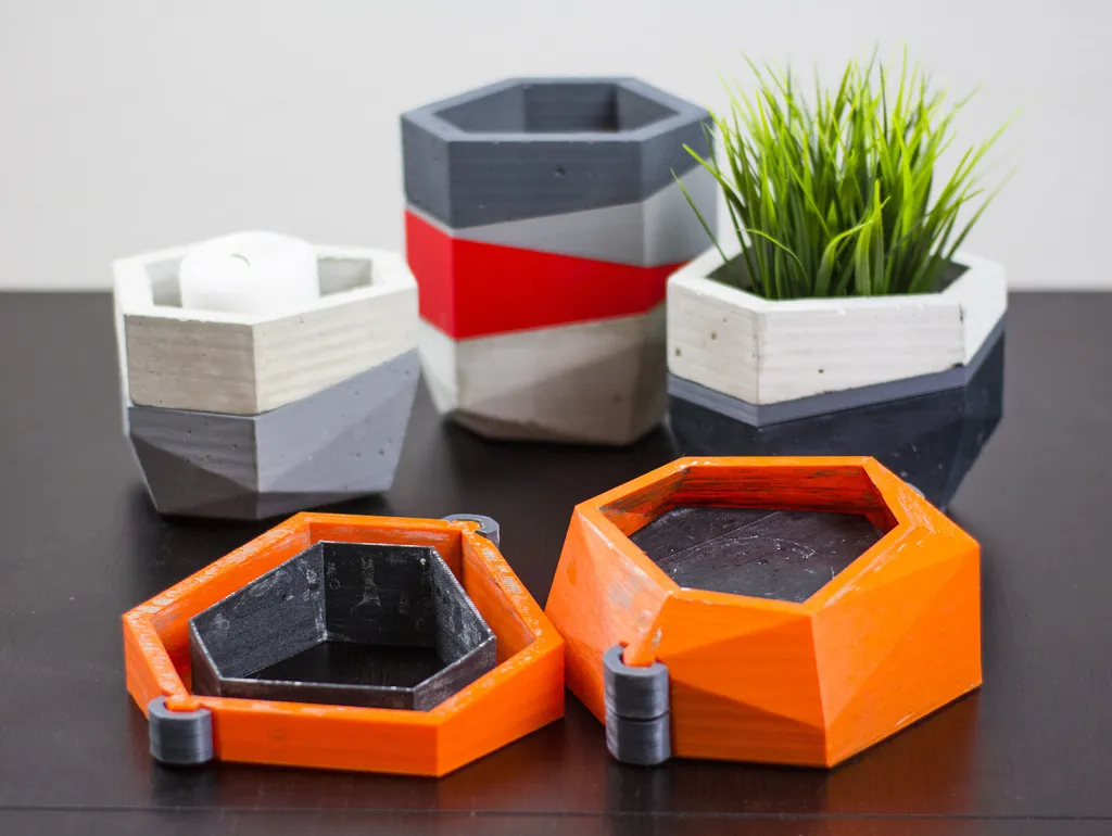 Khuôn chậu cây bằng bê tông hiện đại