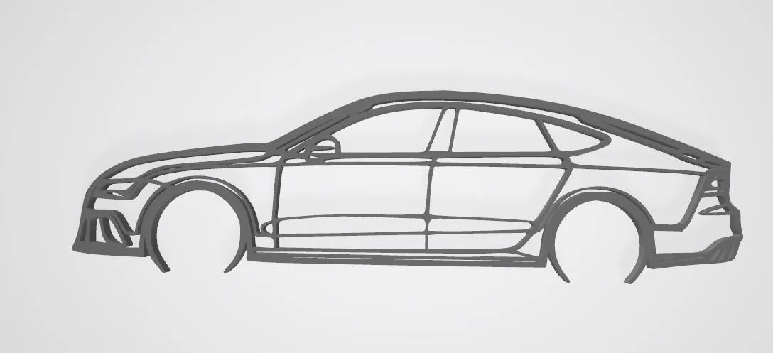 Siluet Audi A7 trang trí tường hoặc cây thông