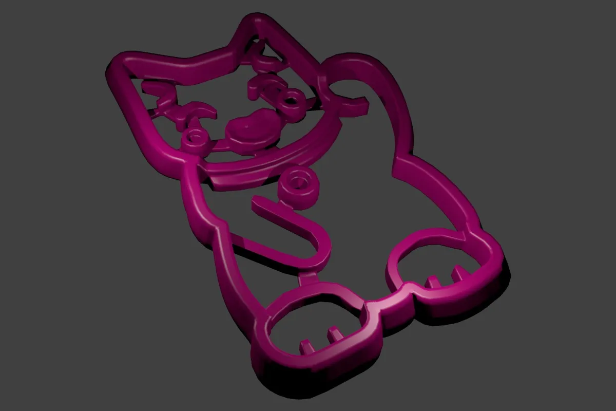 Khuôn bánh quy Mèo Thần Tài phong cách Maneki Neko