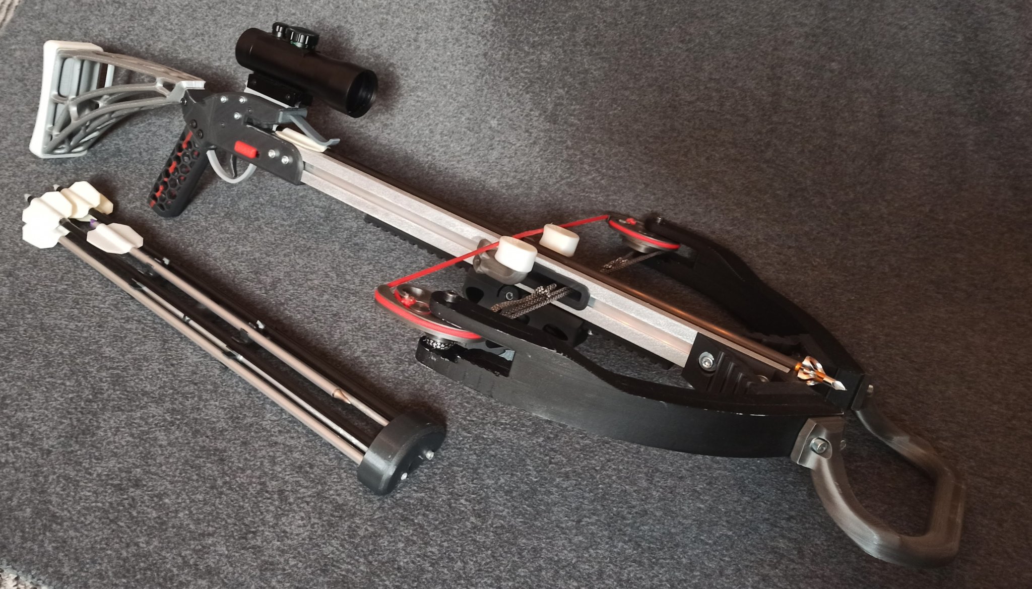 Nỏ compound mạnh 70 lbs in 3D với phụ kiện tùy chỉnh