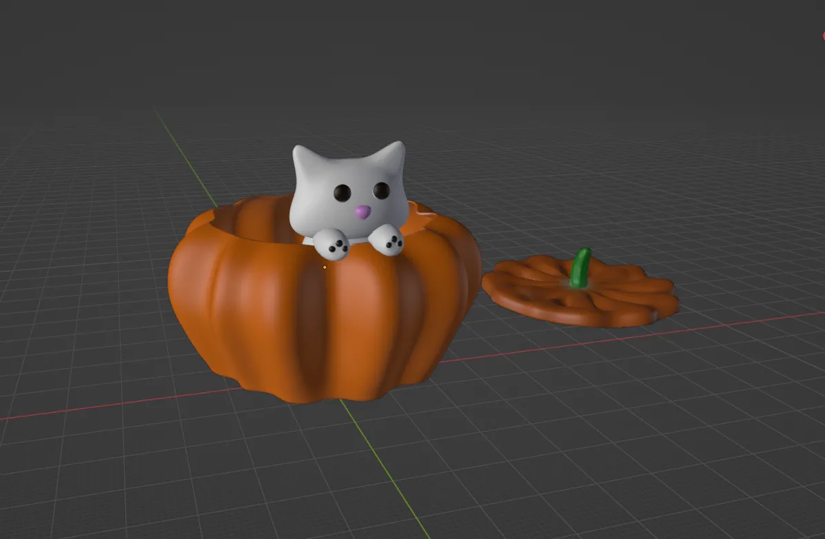 Bát mèo hình bí ngô trang trí Halloween