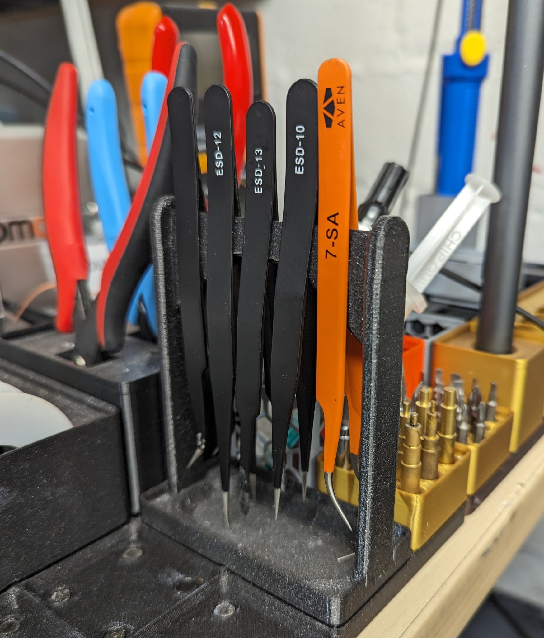 Giá đỡ nhíp Gridfinity in một mảnh