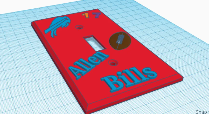 Nắp công tắc đèn Buffalo Bills phong cách độc đáo