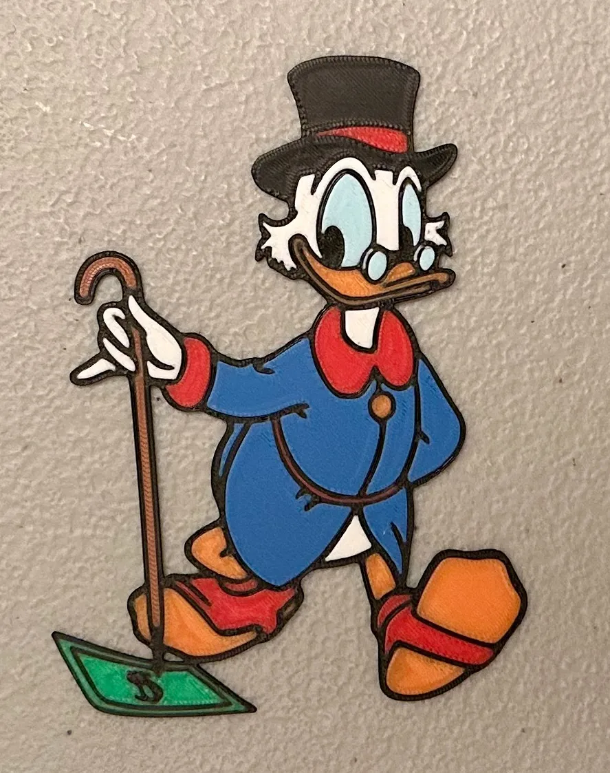 Nam châm Scrooge McDuck nhiều màu sắc 8 màu