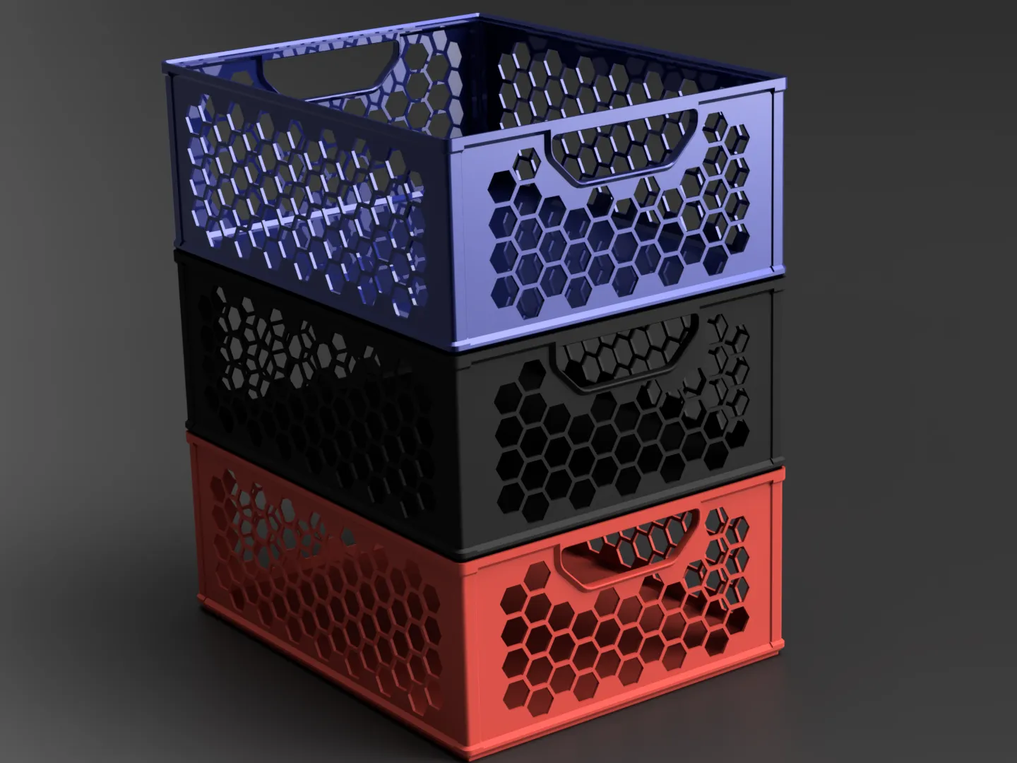 Hộp lưu trữ hình lục giác lớn V2 có tay cầm hỗ trợ